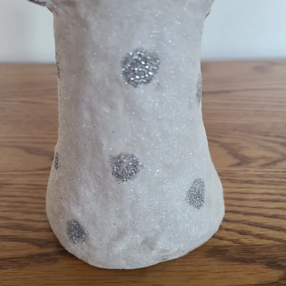 Whimsical Snow Woman Angel Mama With Snow Baby Shelf Sitter Winter Figurine VTG